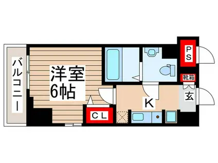 N-STAGE MISATO(1K/8階)の間取り写真