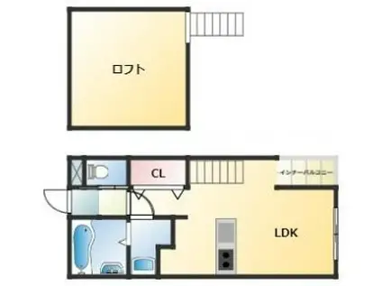 GRAND JUTE B(ワンルーム/1階)の間取り写真