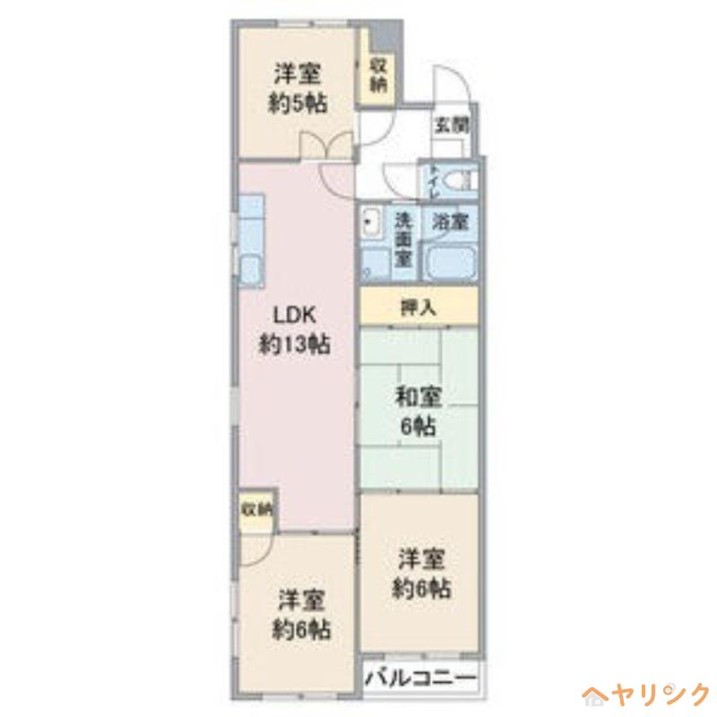 エクセル竹越(4LDK/2階)の間取り写真