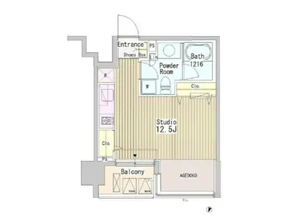 アーバンキューブ九段南(ワンルーム/4階)の間取り写真