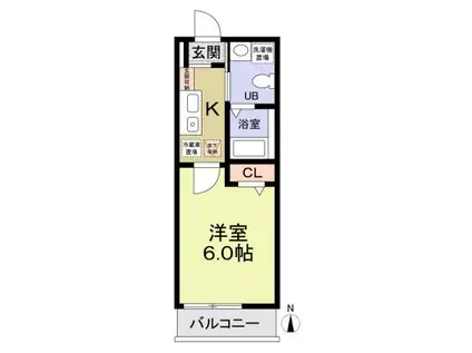 パルトネール綱島1(1K/3階)の間取り写真