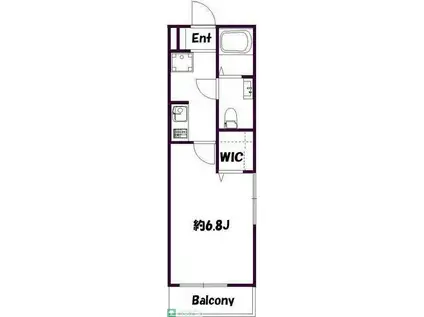 FERIO COURTフェリオコート(1K/1階)の間取り写真