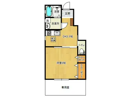 NOW HOUSEIII(1DK/1階)の間取り写真