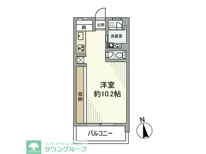 目白台コーポ(ワンルーム/1階)の間取り写真