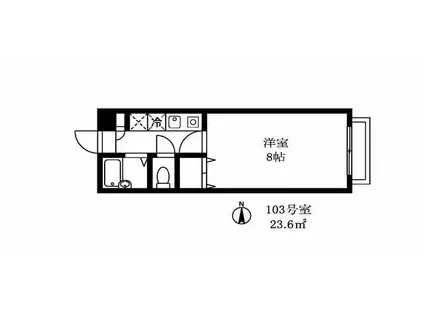エクセル祐天寺(1K/1階)の間取り写真
