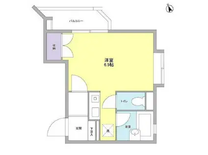 メゾンドピエール下落合(ワンルーム/3階)の間取り写真