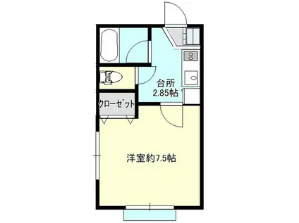 ビルエバンス(1K/2階)の間取り写真