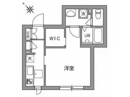 エクセル・ワン高田馬場(1K/1階)の間取り写真