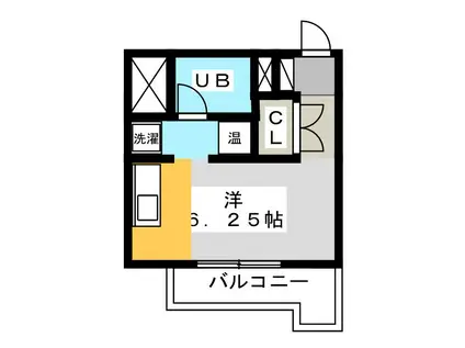 懐石舎ビル(ワンルーム/3階)の間取り写真