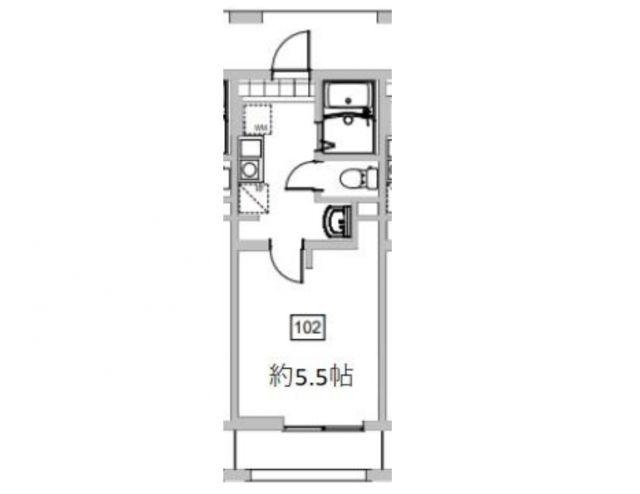 OPEN RISE大和田I(1K/1階)の間取り写真