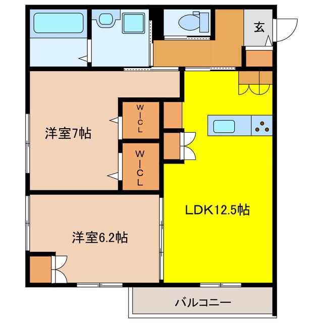 HEBEL MAISON SOCIA(2LDK/2階)の間取り写真