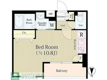 明日香新町(ワンルーム/1階)の間取り写真