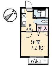 セフィラかわさき(1K/2階)の間取り写真