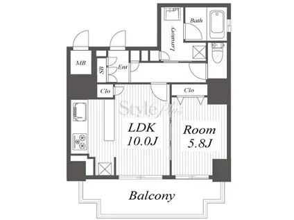プレサンスジェネ千種内山II(1LDK/12階)の間取り写真