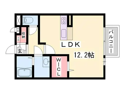 ベルクール大塚(ワンルーム/1階)の間取り写真