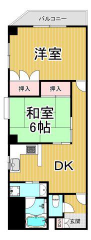 MAISON KOUMU(2DK/2階)の間取り写真