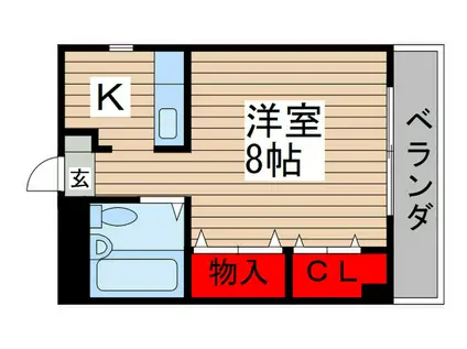 藤井ビル(1K/3階)の間取り写真