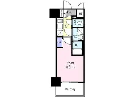 エスリード難波AGREA(1K/9階)の間取り写真