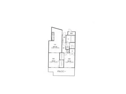 上高田四丁目団地1号棟(2DK/3階)の間取り写真