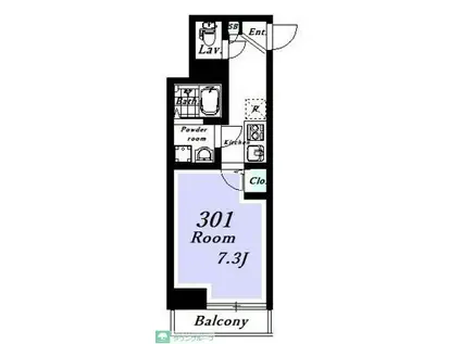 BELLE VILLE(1K/3階)の間取り写真