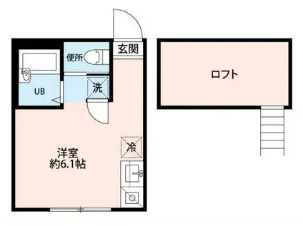 グラッチェ二俣川(ワンルーム/2階)の間取り写真