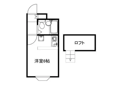 ベルピア上本郷(ワンルーム/2階)の間取り写真