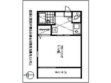 アルベリーノ代々木上原(1K/1階)の間取り写真