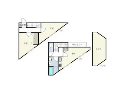 テラスハウスWAKO(2LDK/1階)の間取り写真