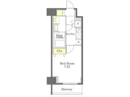 DIMUS勝どき(1K/8階)の間取り写真