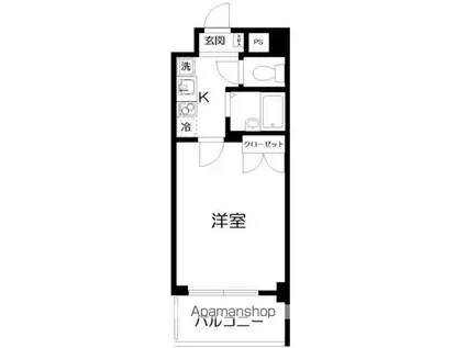 ファストコート亀戸(1K/3階)の間取り写真