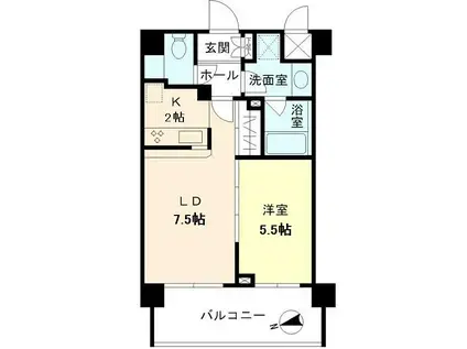 プレミアムコンフォート西荻窪(1LDK/1階)の間取り写真