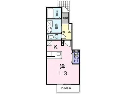 サンリットハウス(1K/1階)の間取り写真