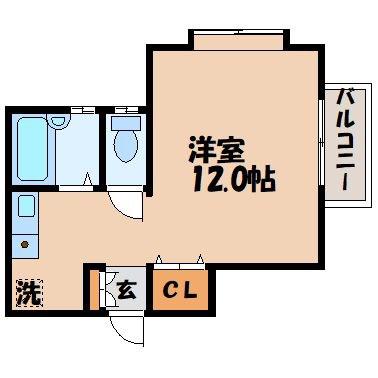 ミコーハイツ(ワンルーム/1階)の間取り写真