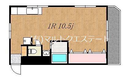 アミティーハイツ(ワンルーム/1階)の間取り写真