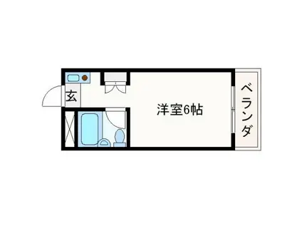 コーポ大栄A(1K/1階)の間取り写真