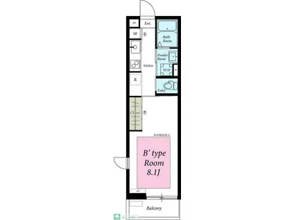 リブリ・エンジュ(1K/1階)の間取り写真