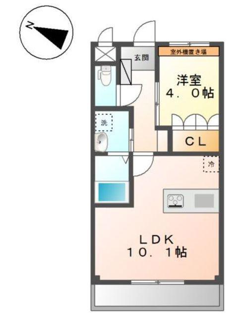 エトワール大和田(1LDK/3階)の間取り写真