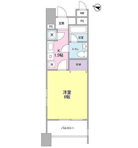 ロネスタR文京護国寺(1K/5階)の間取り写真