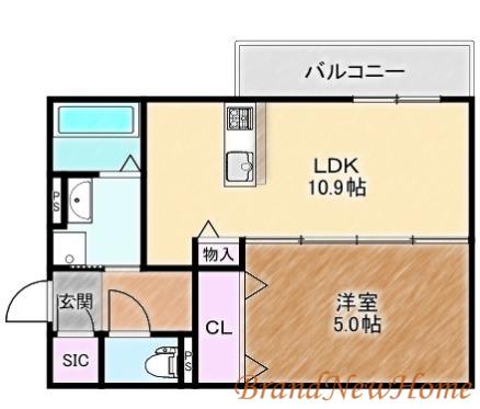 ボヌールコート(1LDK/1階)の間取り写真