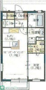 アルバ B(1SK/1階)の間取り写真