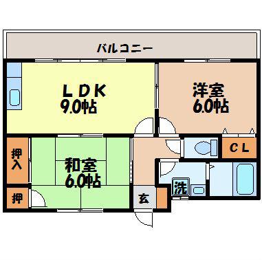 カーサベルデ(2LDK/1階)の間取り写真
