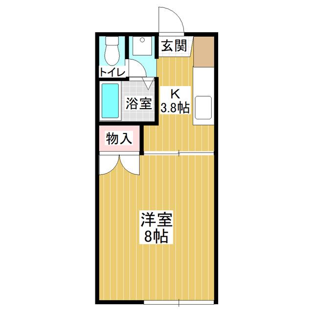 パレーシャル滝(1K/1階)の間取り写真