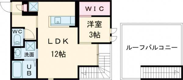 GRANDTIC PLAISIR(1LDK/2階)の間取り写真