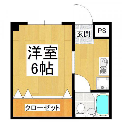 サンセルジュ深井(ワンルーム/1階)の間取り写真