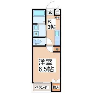 メゾンエスポワール堤町(1K/1階)の間取り写真