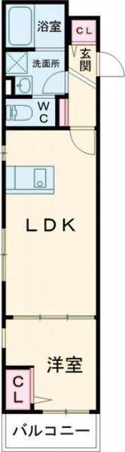 リーヴェ恵我之(1LDK/3階)の間取り写真