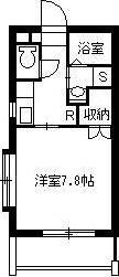 葉月館III(1K/4階)の間取り写真