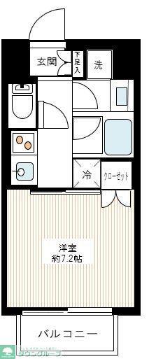 サンウッド錦糸町フラッツ(1K/4階)の間取り写真