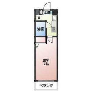 ヴァンベール長久手(1K/3階)の間取り写真