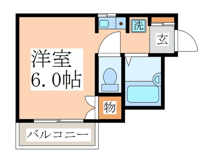 メゾンファインIII(ワンルーム/1階)の間取り写真